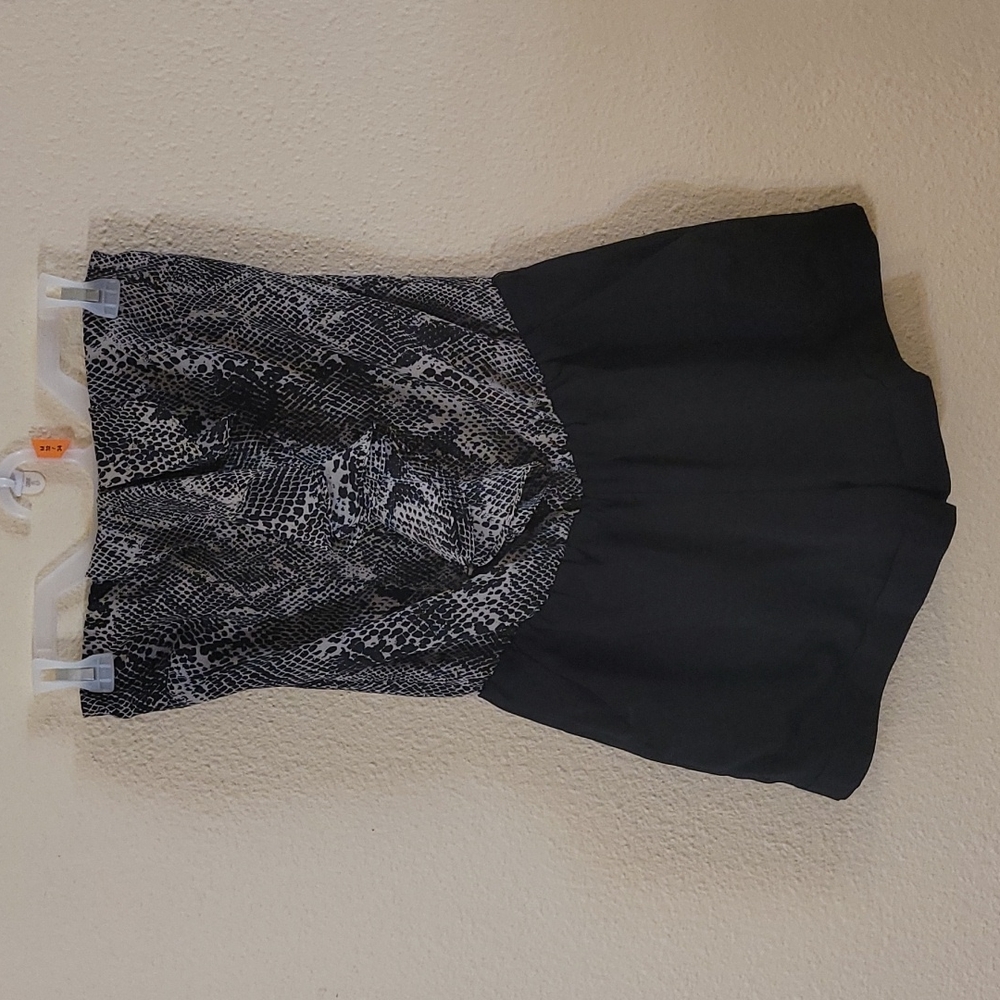 Snake print sleeveless romper